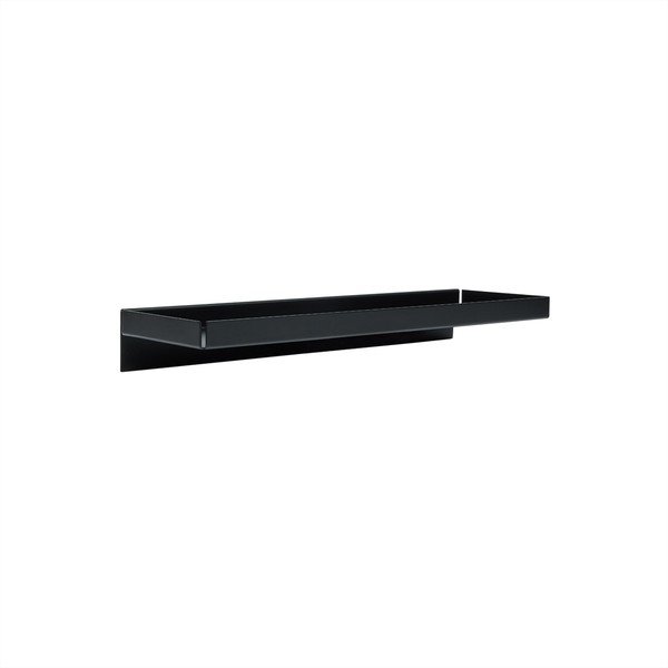 Juodos spalvos iš metalo sieninė lentyna 50 cm Bakku – OYOY Living Design