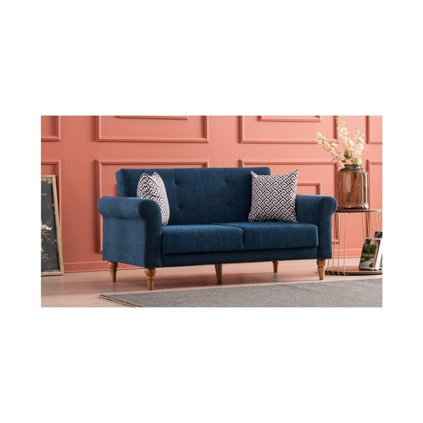 Tamsiai mėlyna sofa lova "Madona-image-4
