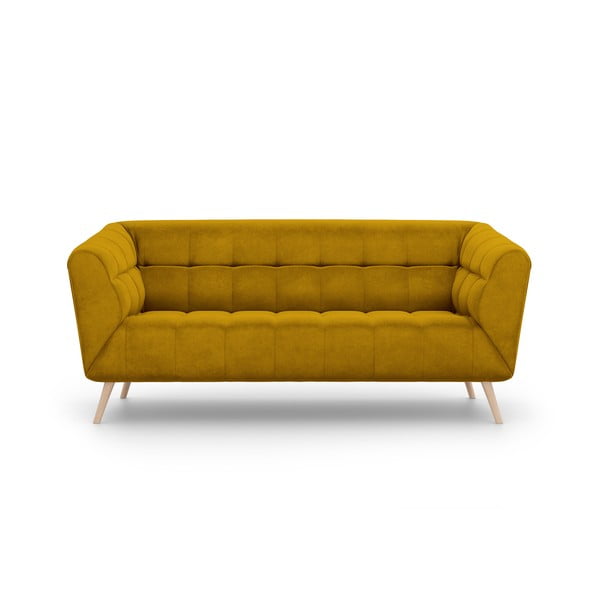 Geltona aksominė sofa Interieurs 86 Étoile, 170 cm