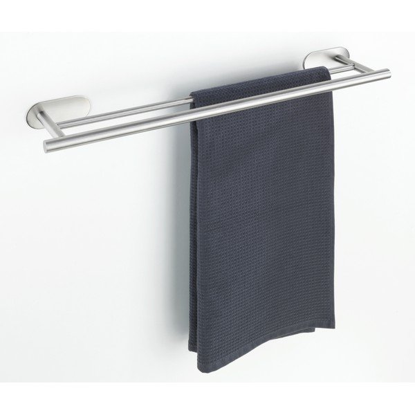 Klijuojamas iš nerūdijančio plieno rankšluosčio laikiklis matinės sidabrinės spalvos Orea Duo – Wenko-image-1