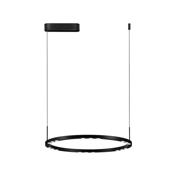 Matinės juodos spalvos iš aliuminio kabantis šviestuvas LED su pritemdymo funkcija ø 60 cm Lunette – Nova Luce