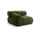 Iš boucle modulinė sofos dalis žalios spalvos (su kairiuoju kampu) Bellis – Micadoni Home