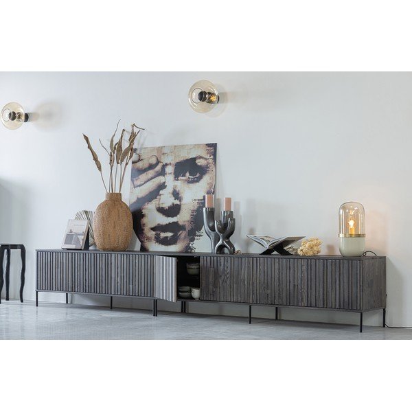 Rudos spalvos TV spintelė iš uosio 150x56x44 cm Gravure – WOOOD-image-4