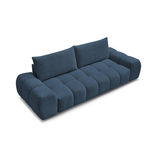 Tamsiai mėlynos spalvos iš šenilinio audinio sofa 278 cm Everest – Bobochic Paris-image-4