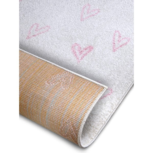 Vaikiškas kilimas baltos spalvos/rožinės spalvos 120x170 cm Hearts – Hanse Home-image-4