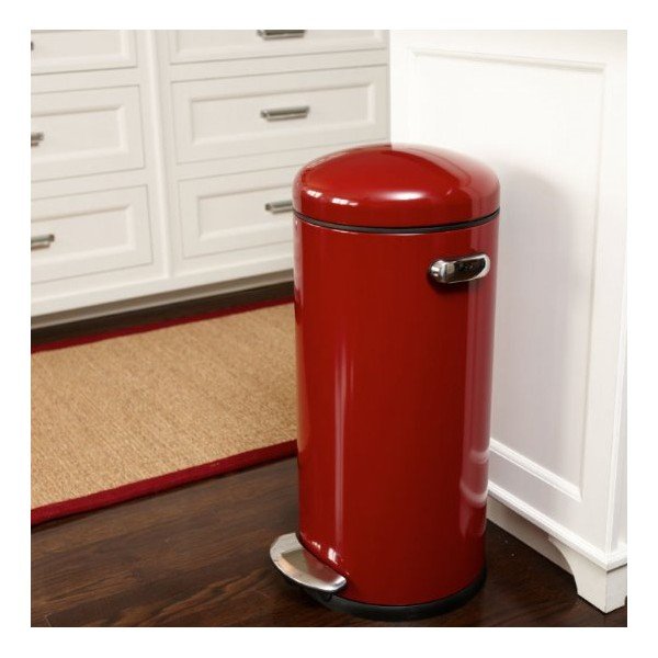 Raudonas pedalų krepšys simplehuman Retro, 30 l-image-1
