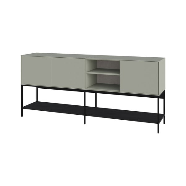 Šoninė spintelė žalios spalvos/juodos spalvos 180x80x40 cm Amira – Marckeric