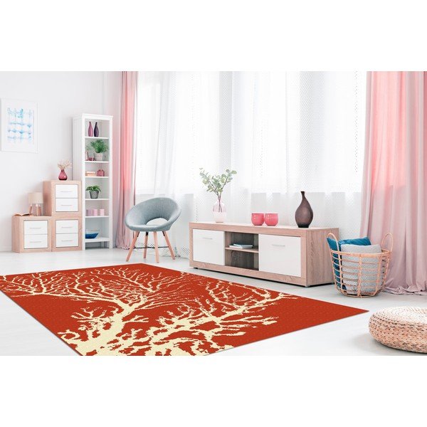 Raudonas lauko kilimas Floorita Coral, 133 x 190 cm-image-4