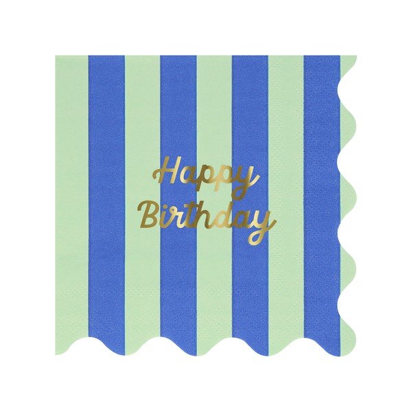 Iš popieriaus servetėlės 16 vnt. Happy Birthday – Meri Meri-image-2
