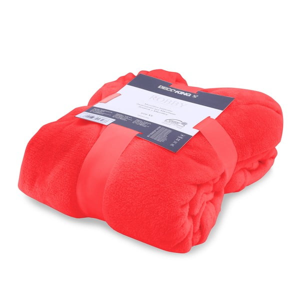 Raudonas mikropluošto chalatas DecoKing Robby, M dydžio-image-1