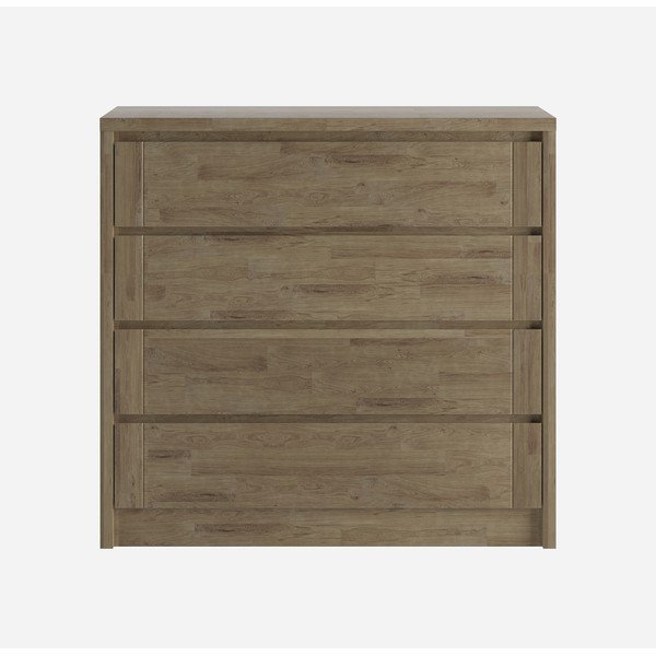 Iš ąžuolo masyvo žema šoninė spintelė rudos spalvos 105x96 cm Timo – Olivia Living-image-2