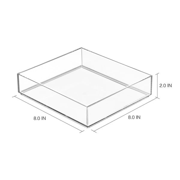 Skaidrus dėklas iDesign Clarity, 20 x 20 cm-image-1