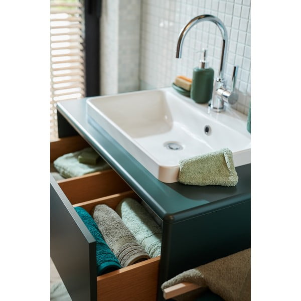 Pakabinama spintelė po kriaukle tamsiai žalios spalvos 80x62 cm Color Bath – Tom Tailor-image-1