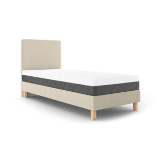 Smėlio spalvos viengulė lova Mazzini Beds Lotus, 90 x 200 cm