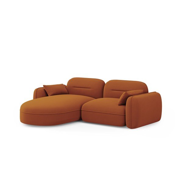 Iš velveto kampinė sofa oranžinės spalvos (su kairiuoju kampu) Audrey – Interieurs 86-image-2