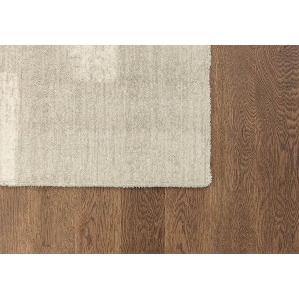 Pilkai smėlinės spalvos iš vilnos kilimas 133x190 cm Agnus Brush Lines – Agnella-image-4