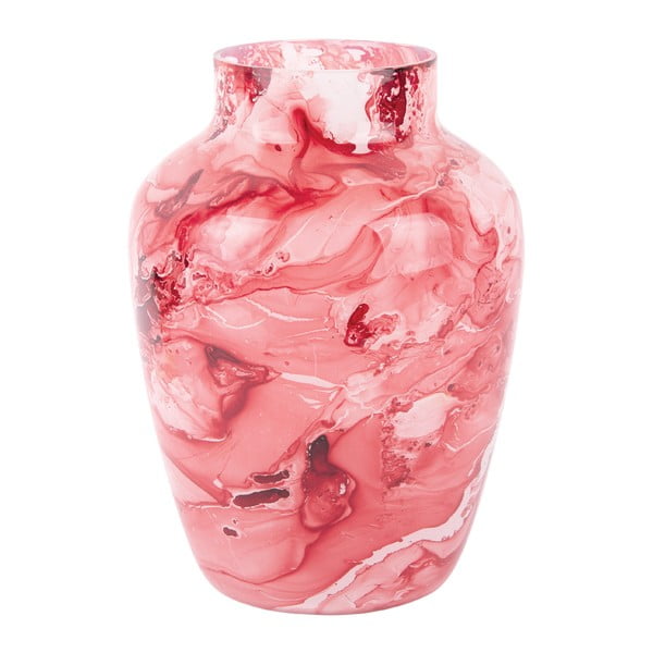 Vaza šviesiai raudonos spalvos iš stiklo Blended  – PT LIVING