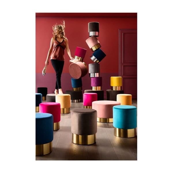 Violetinės spalvos taburetė Kare Design Cherry, ∅ 35 cm-image-3