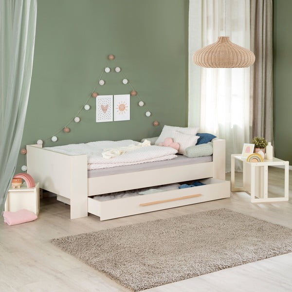 Smėlio spalvos vaikiška lova su sandėliavimo vieta be grotelių 90x200 cm Kids – Roba-image-4