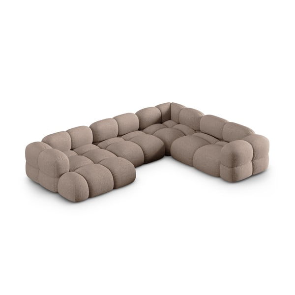 Rudos spalvos kampinė sofa (su dešiniuoju kampu/„U“ formos) Loretto – Cosmopolitan Design-image-2