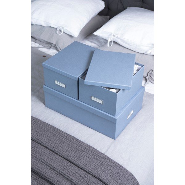 Daiktadėžė iš kartono su dangčiu 3 vnt. Inge – Bigso Box of Sweden-image-1