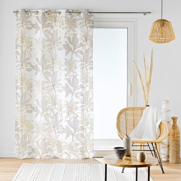 Permatoma užuolaida smėlio spalvos/auksinės spalvos 135x240 cm Vayana – douceur d'intérieur-image-4