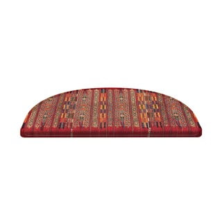 16 raudonos spalvos laiptų kilimų rinkinys Anatolia - Vitaus, 65 x 20 cm