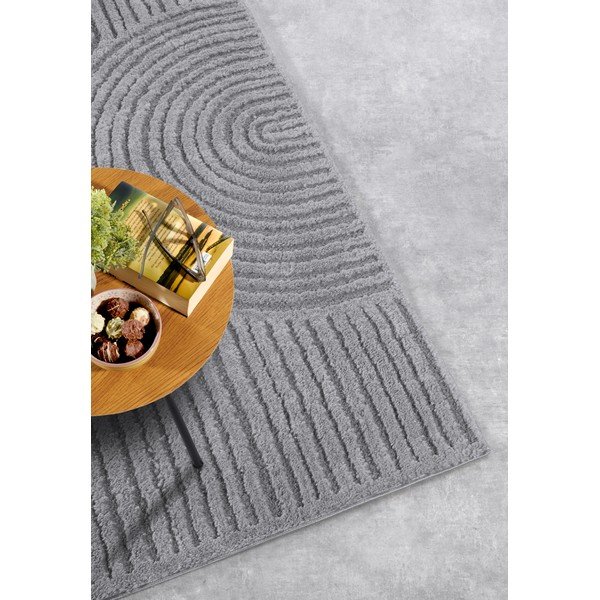 Kilimas pilkos spalvos 80x120 cm Chappe Light Grey – Elle Decoration-image-2