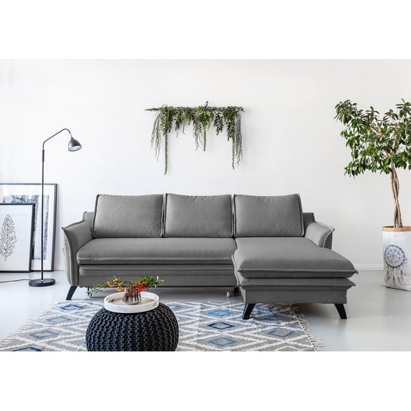 Pilka sofa-lova Miuform Charming Charlie, dešinysis kampas-image-1
