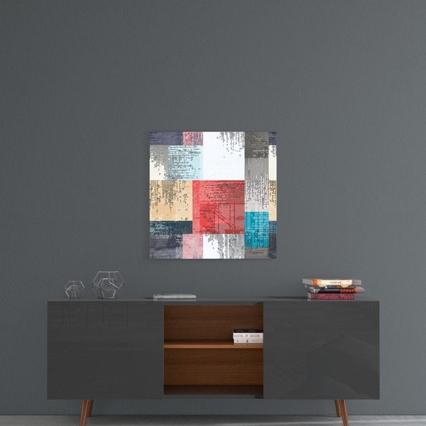 Paveikslas ant stiklo Insigne Patchwork, 40 x 40 cm-image-1