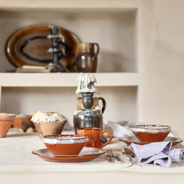 Dubuo iš akmens masės raudonos plytų spalvos/smėlio spalvos ø 17 cm Poterie – Casafina-image-2