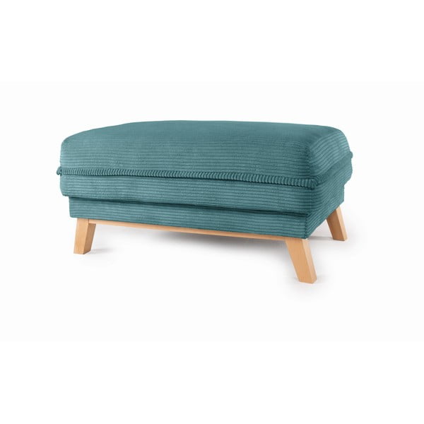 Iš kordinio velveto taburetė turkio spalvos Tori – Bonami Selection-image-2