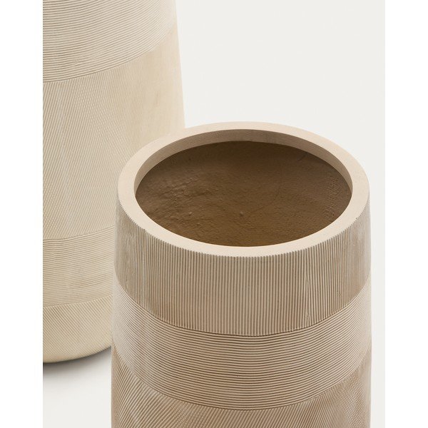 Iš cemento gėlių vazonų dangteliai 2 vnt. ø 45 cm Tival – Kave Home-image-3