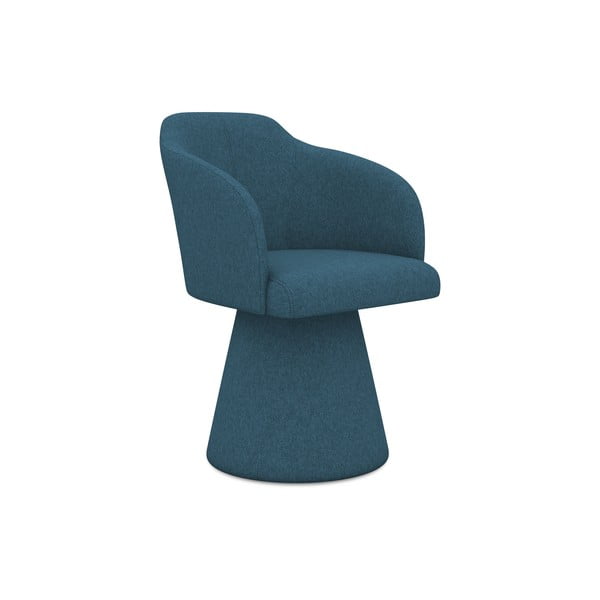 Mėlynos spalvos iš audinio valgomojo kėdė Kanoa – Makamii