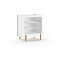 Baltos spalvos su vystymo stalu vaikiška šoninė spintelė 88x95x57 cm Smile – Vipack