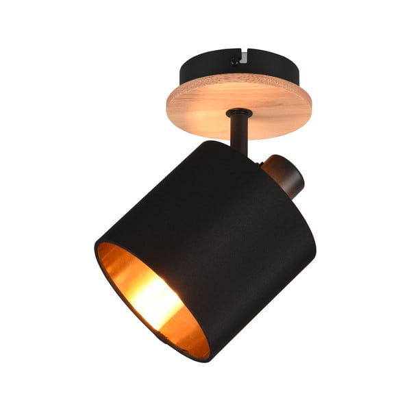 Taškinis šviestuvas juodos spalvos/natūralios spalvos ø 12 cm Tommy – Reality-image-3