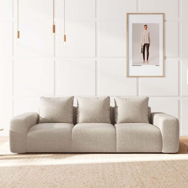 Smėlio spalvos iš boucle sofa 287 cm Monce – Rodier-image-1