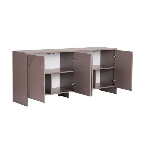Taupe spalvos šoninė spintelė 180x80x45 cm Arlen  – Kalune Design-image-4