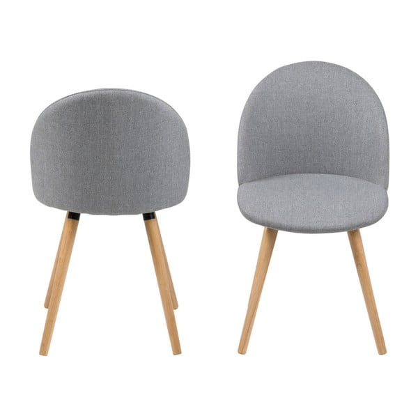 2 šviesiai pilkų "Actona Manley" valgomojo kėdžių rinkinys-image-1