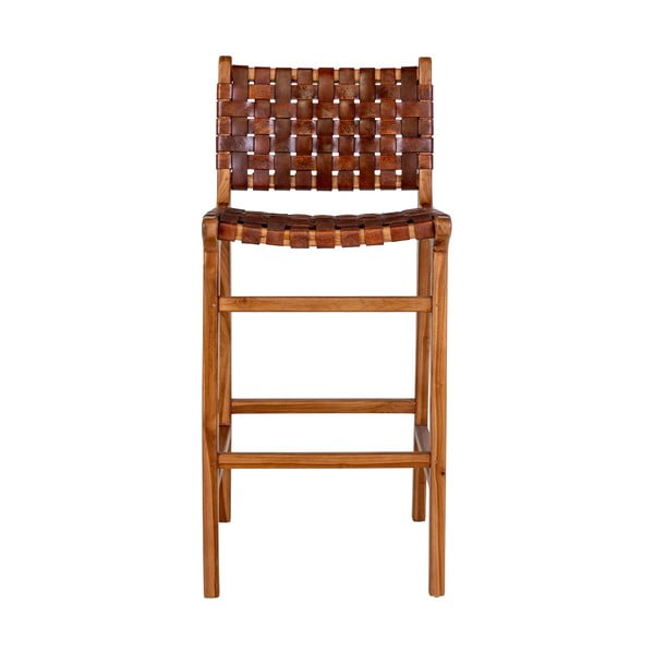 Iš tikmedžio masyvo baro taburetė rudos spalvos 101 cm Perugia – House Nordic-image-1
