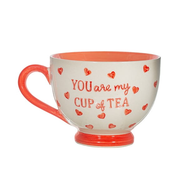 Iš keramikos puodelis raudonos spalvos/baltos spalvos 400 ml You are My Cup of Tea – Sass & Belle
