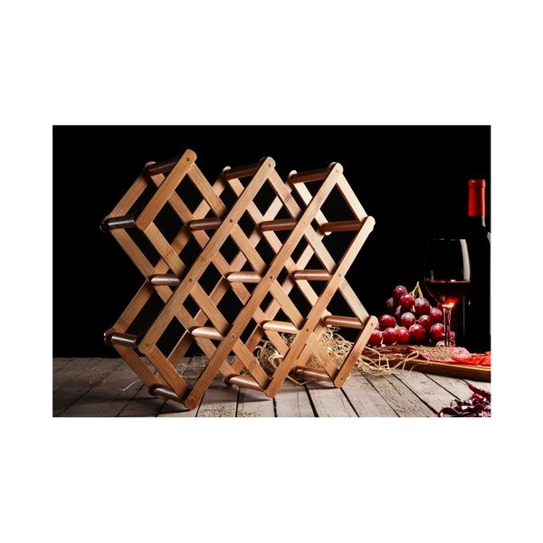 bambukinis vyno butelių stovas Bambum Olivia-image-1