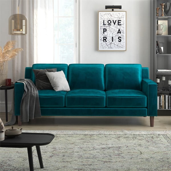 Iš velveto sofa žalios spalvos 83 cm Brynn – Støraa-image-2
