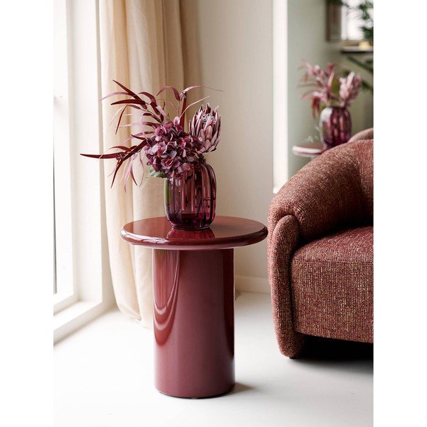 Raudonos spalvos iš stiklo  rankų darbo vaza (aukštis 21 cm) – House Nordic-image-1