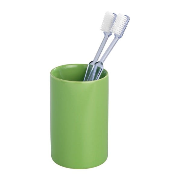 Žalias dantų šepetėlio puodelis Wenko Polaris Green