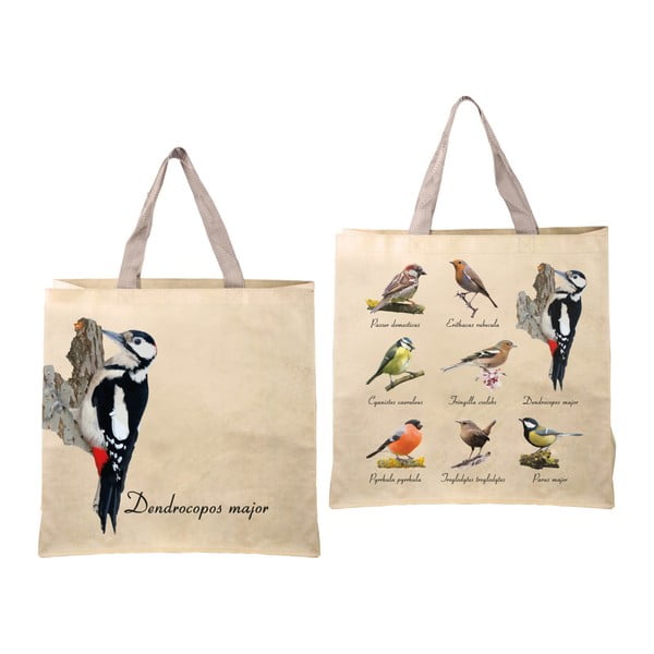 "Esschert Design Birds" sulankstomas krepšys su paukščių spauda