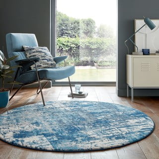 Mėlynas apvalus kilimas ø 160 cm Cocktail Wonderlust - Flair Rugs