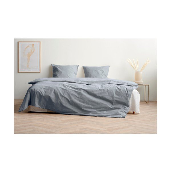 Iš medvilninio perkelio dvigulė/itin ilga patalynė mėlynos spalvos 200x220 cm Crisp – Södahl-image-2