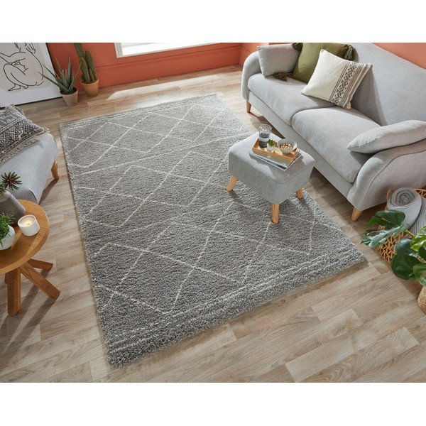 Pilkos spalvos kilimas Flair Rugs Kush, 200 x 290 cm-image-3