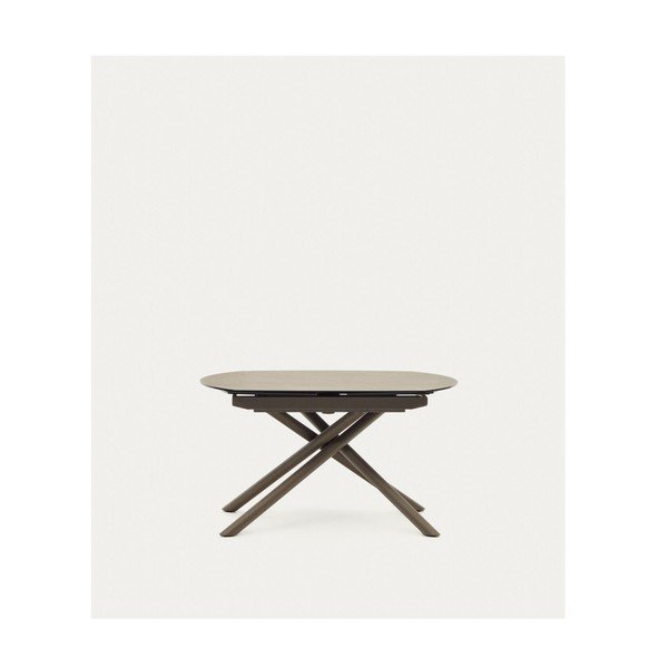 Iš keraminės plokštės prailginamas valgomojo stalas su papildomu stalviršiu 100x130 cm Yodalia – Kave Home-image-4